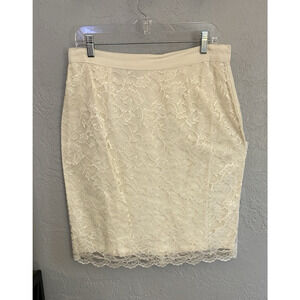 Vintage Morningside Lace Skirt SZ 16 lined USA Office Siren Coquette Wedding